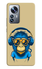 Monkey Headphone Mi 12 Pro 5G Hard Case Back Cover by Casekaro