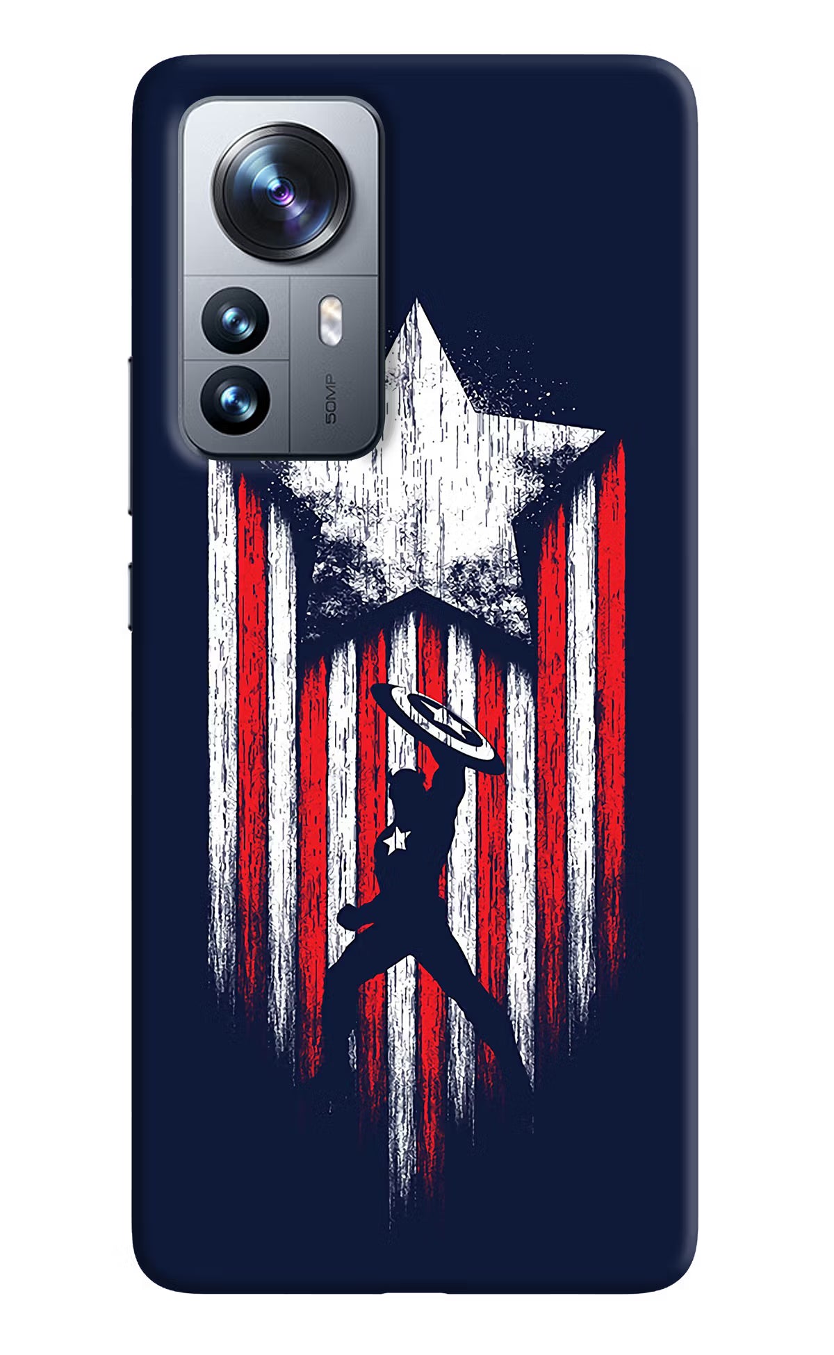 Captain America Marvel Art Mi 12 Pro 5G Back Cover