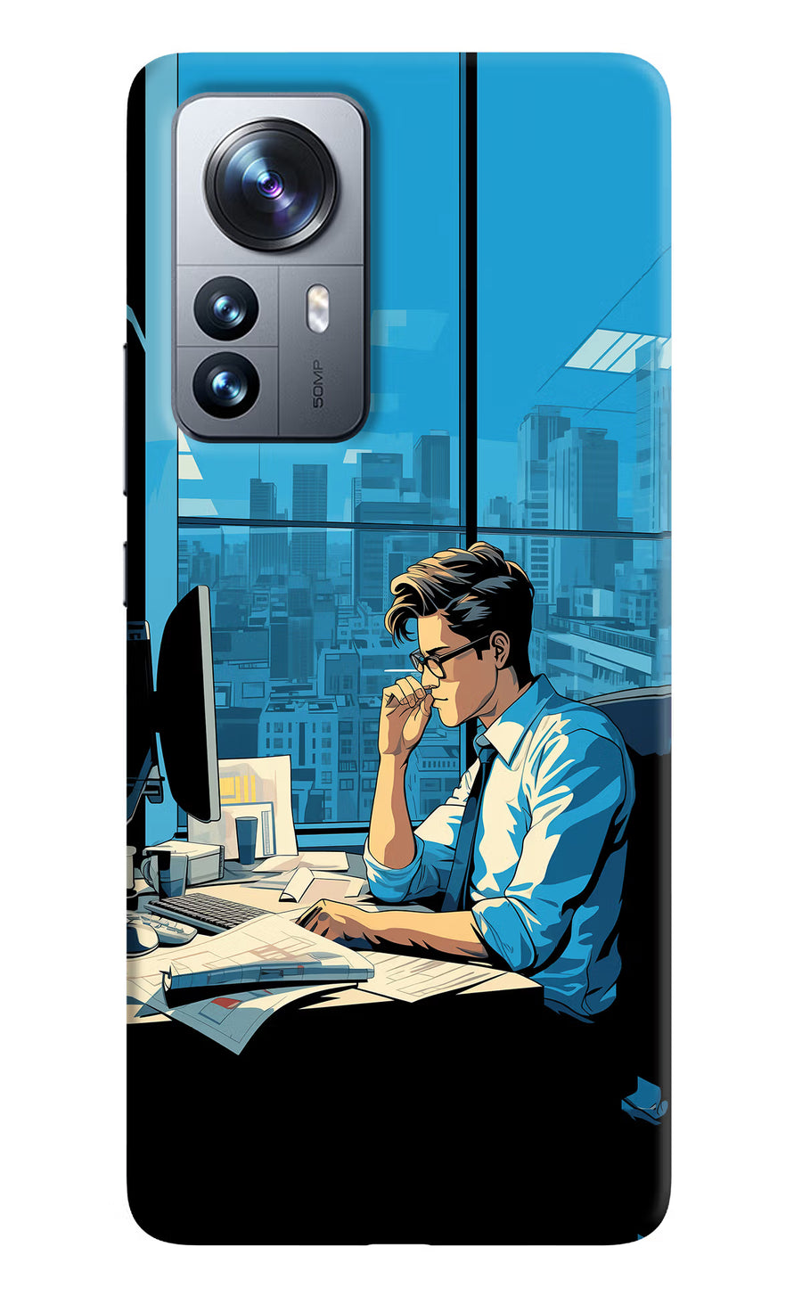 Focused Hustler (AI Generated) Mi 12 Pro 5G Back Cover, Hard case