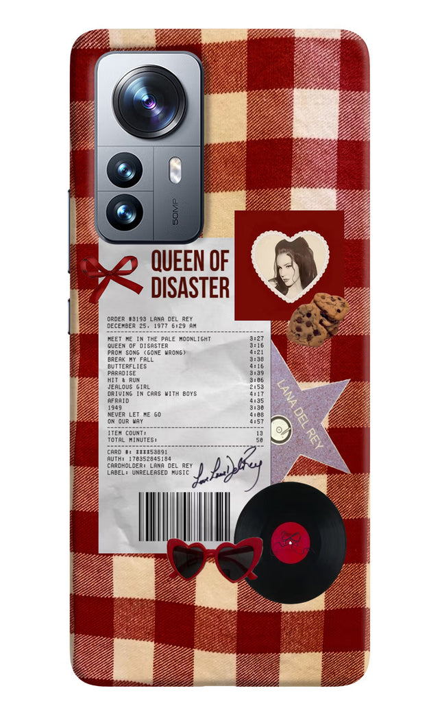 Queen of Disaster Mi 12 Pro 5G Hard Case Back Cover by Casekaro
