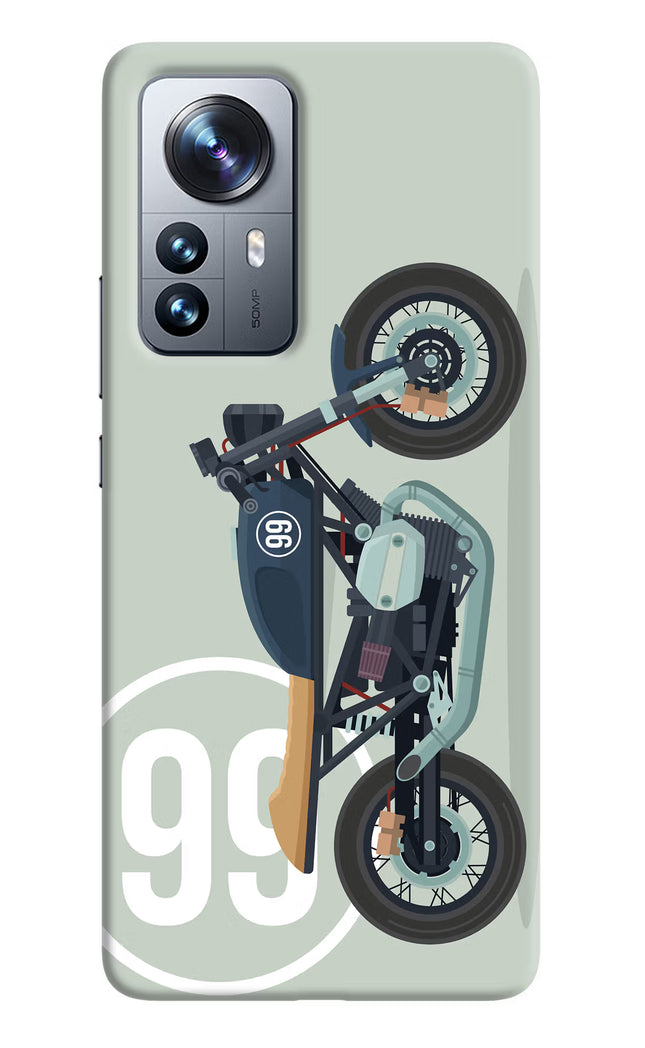 Classic Cafe Racer 99 Mi 12 Pro 5G Hard Case Back Cover by Casekaro