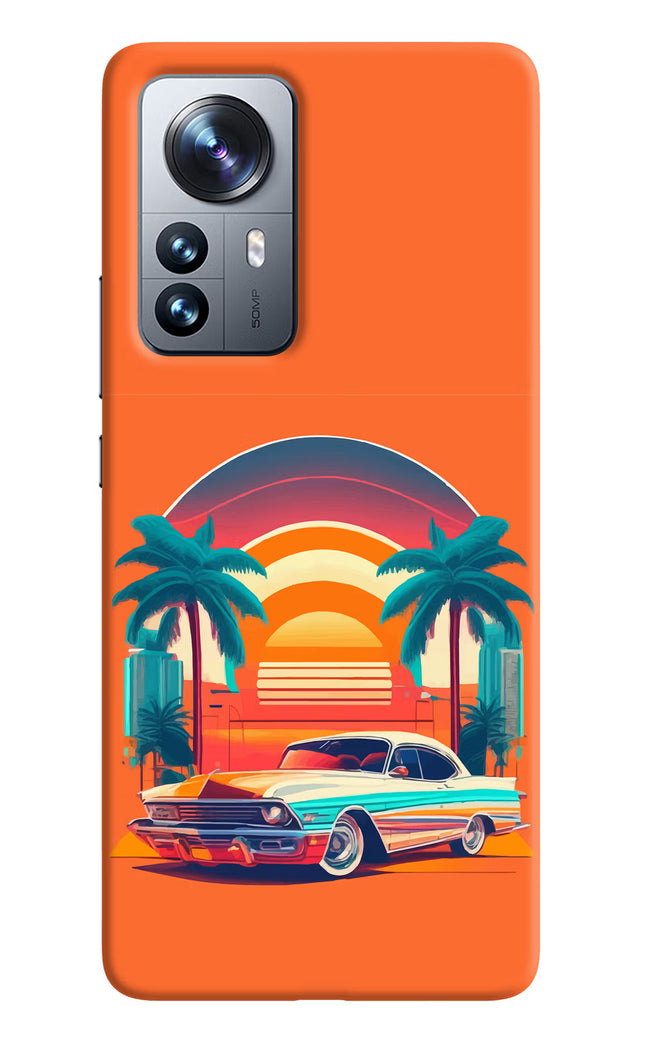 Palm Drive 80s Mi 12 Pro 5G Hard Case Back Cover by Casekaro