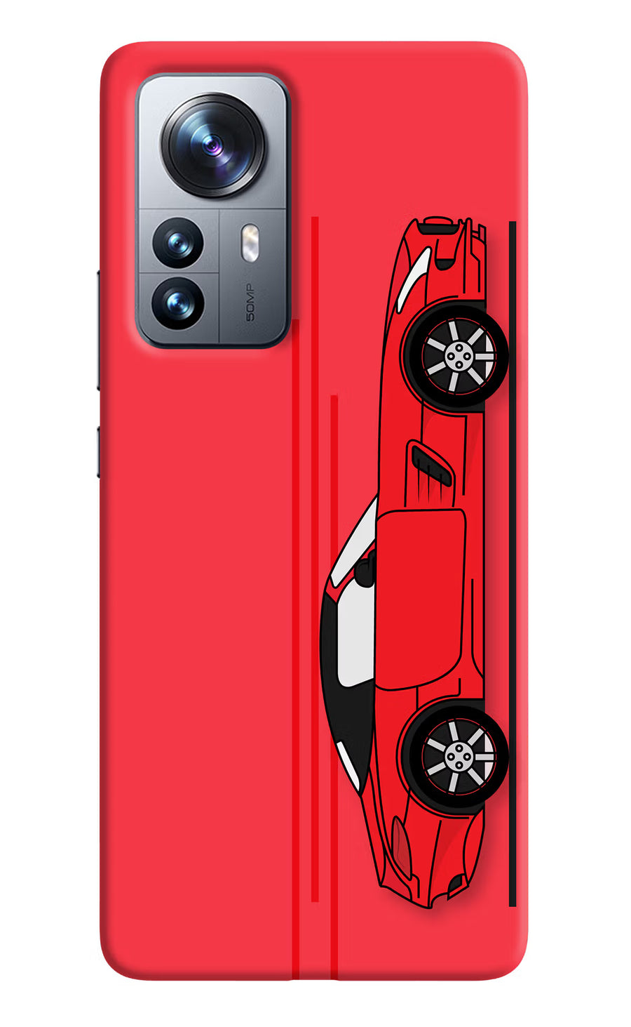 Red Velocity Mi 12 Pro 5G Back Cover, Hard case