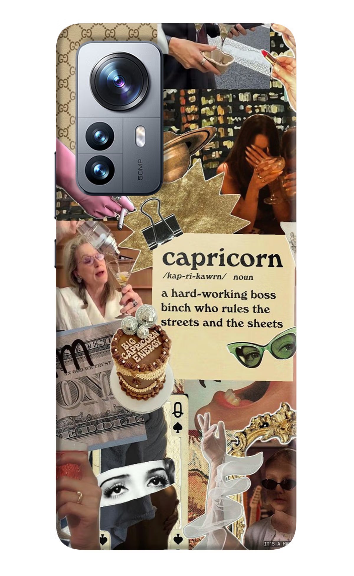Capricorn Zodiac Mi 12 Pro 5G Hard Case Back Cover by Casekaro