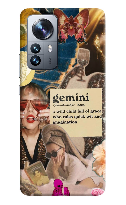Gemini Zodiac Mi 12 Pro 5G Hard Case Back Cover by Casekaro