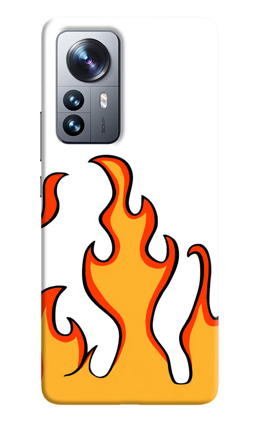 Fired Up – White Mi 12 Pro 5G Hard Case Back Cover by Casekaro