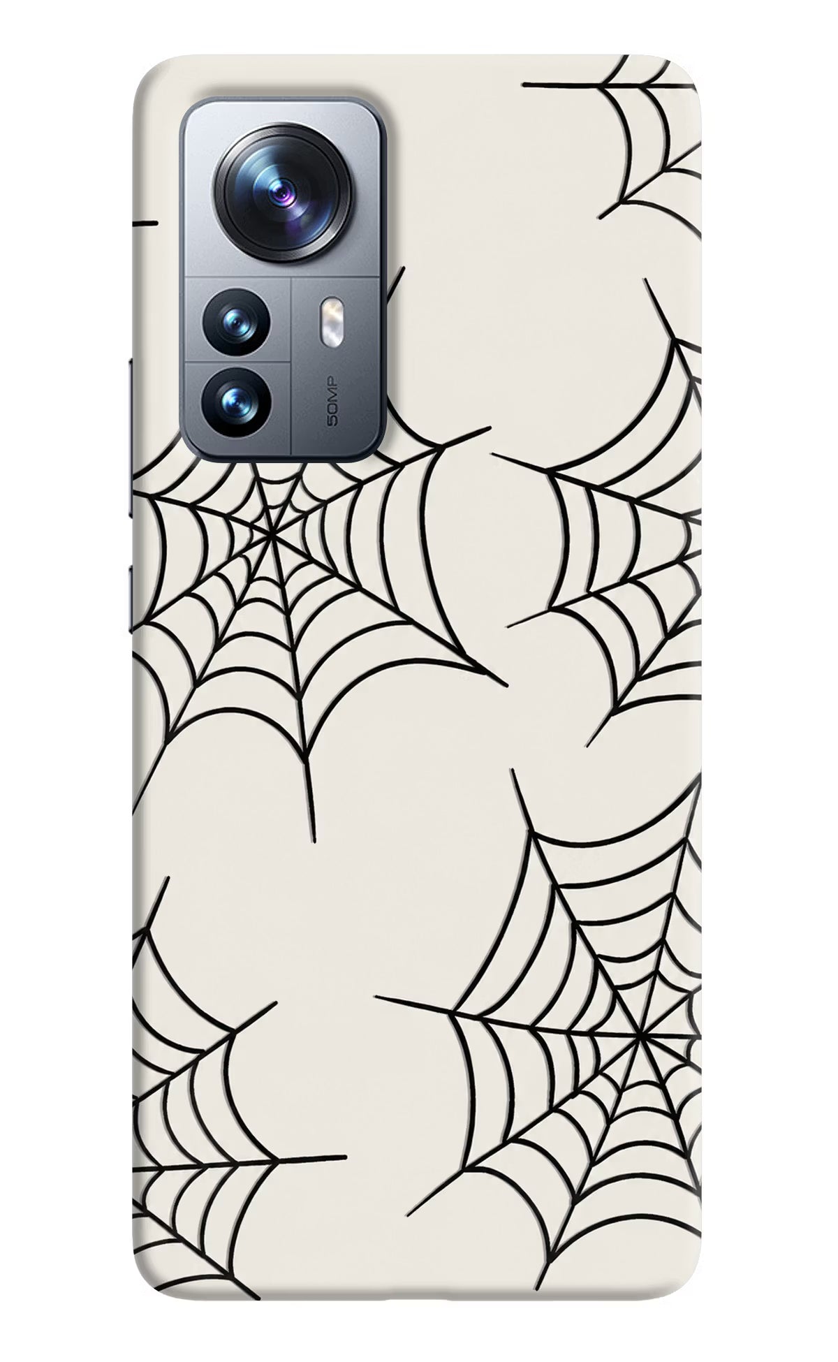 Spider Web Mi 12 Pro 5G Hard Case Back Cover by Casekaro