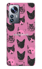 Pink Cats Mi 12 Pro 5G Hard Case Back Cover by Casekaro