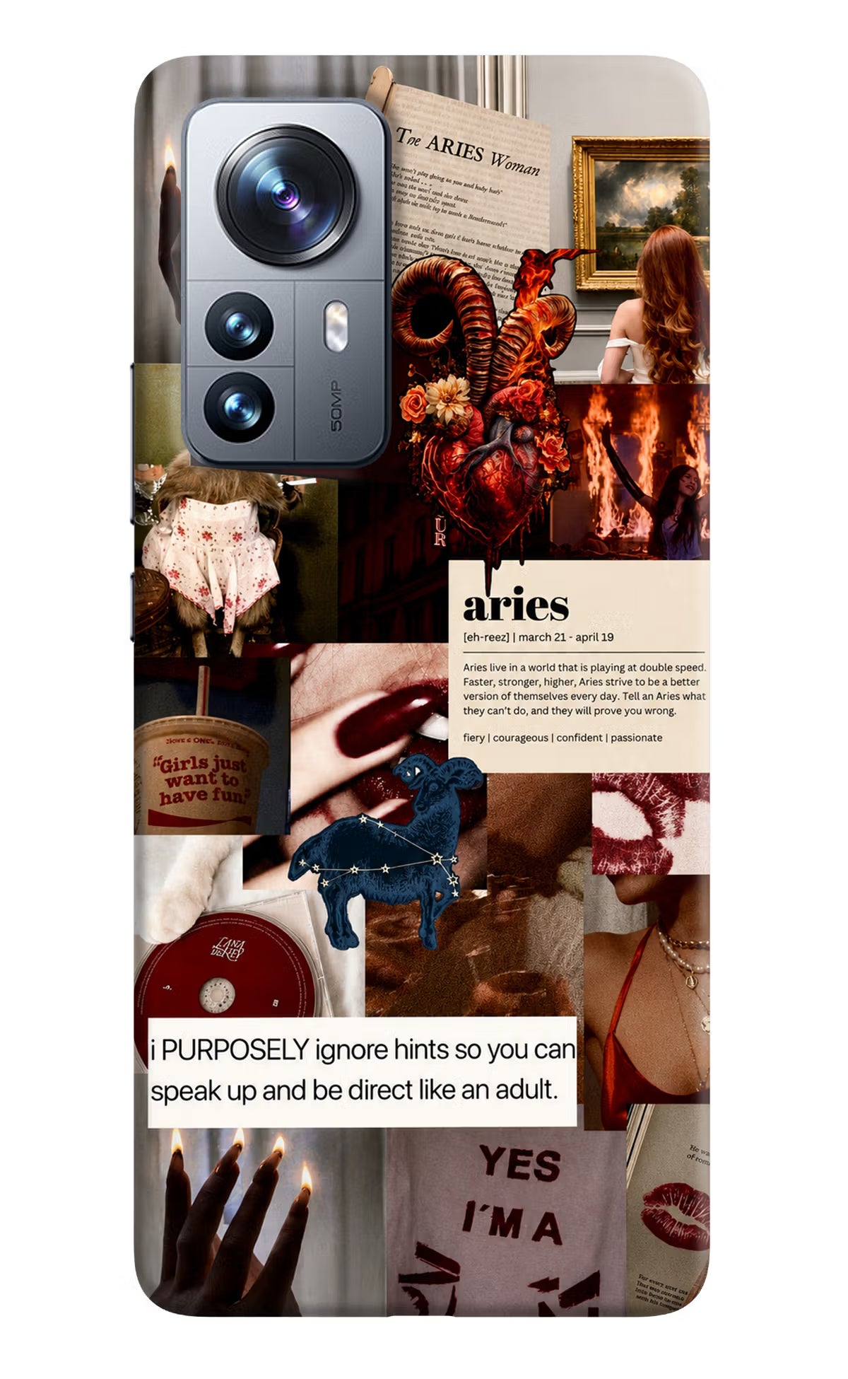 Zodiac Aries Mi 12 Pro 5G Back Cover