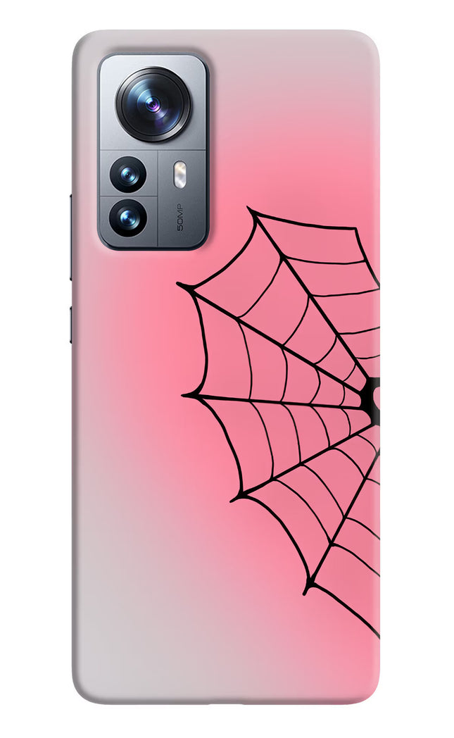 Pink Web Mi 12 Pro 5G Hard Case Back Cover by Casekaro