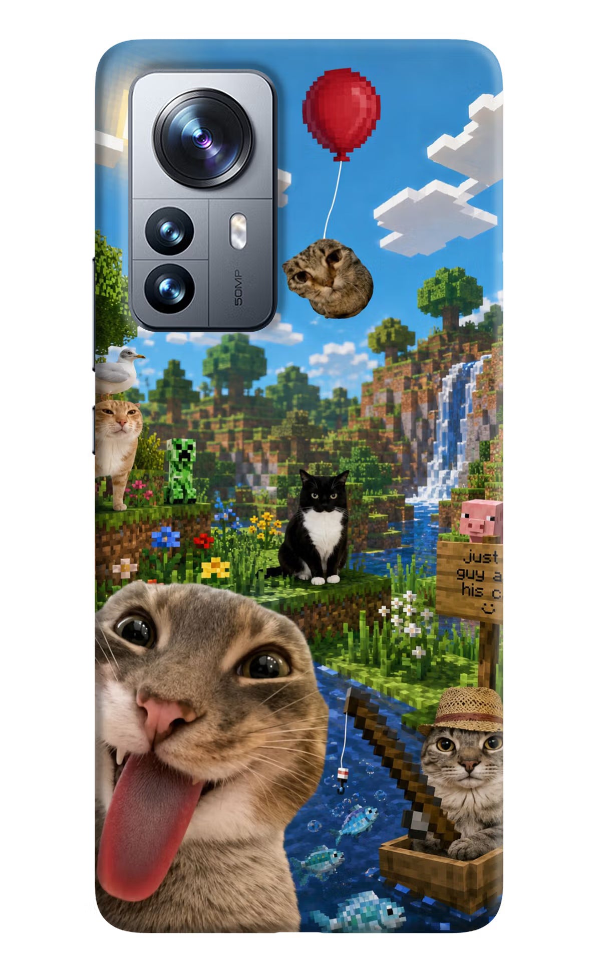 Minecraft Cat Chaos Mi 12 Pro 5G Back Cover