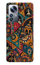 Folk Print Mi 12 Pro 5G Back Cover