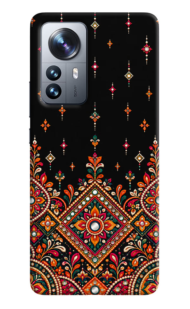 Noir Mehfil Mi 12 Pro 5G Hard Case Back Cover by Casekaro