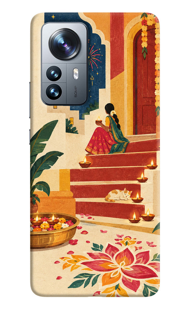 Diwali Rangoli Mi 12 Pro 5G Hard Case Back Cover by Casekaro