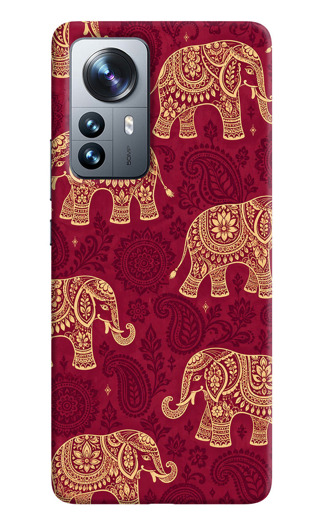 Maroon Elephant Mi 12 Pro 5G Back Cover
