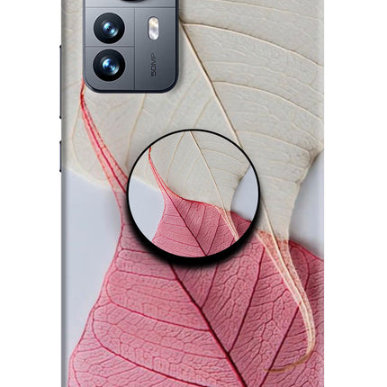 White Pink Leaf Mi 12 Pro 5G Pop Case by Casekaro