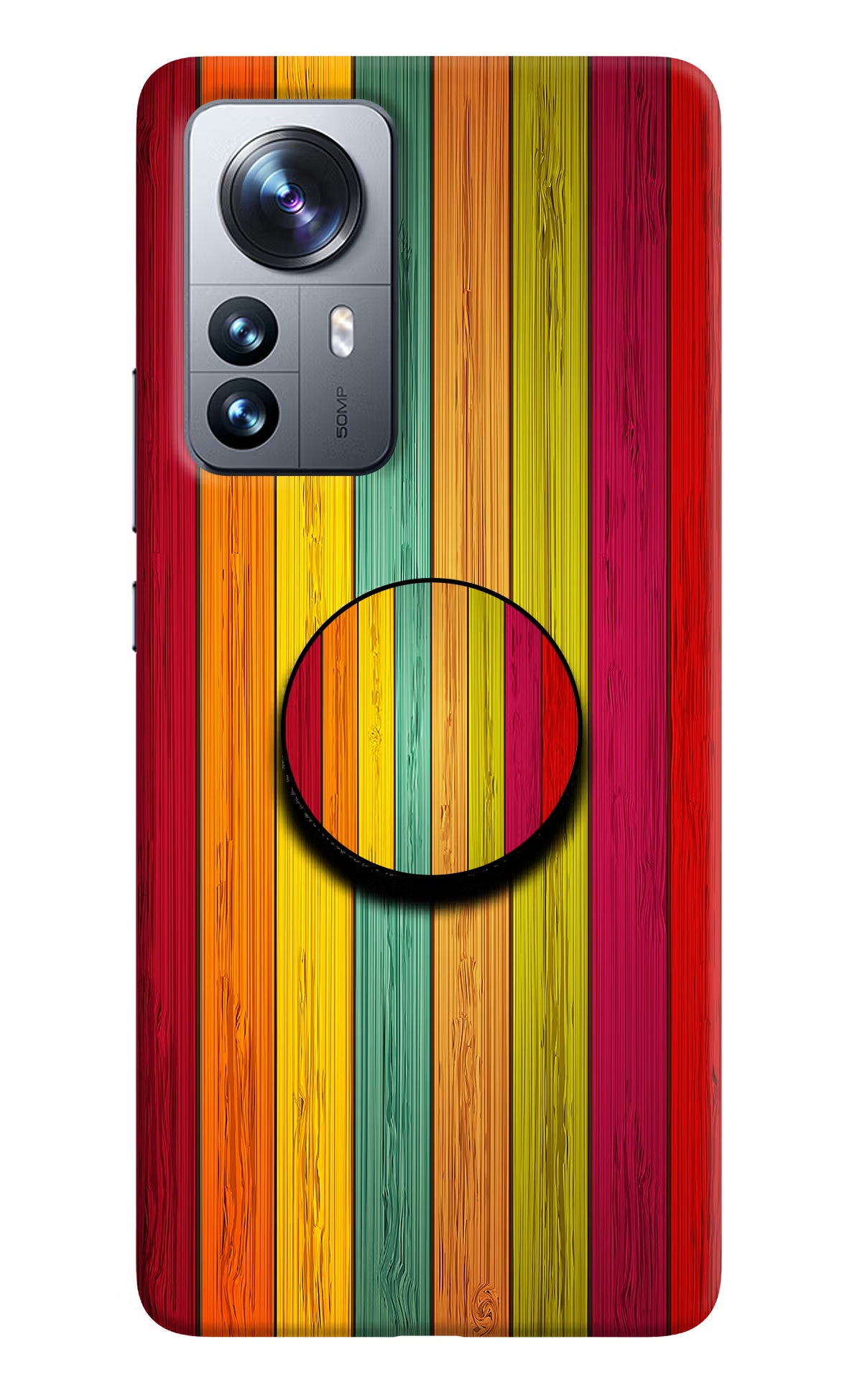 Multicolor Wooden Mi 12 Pro 5G Pop Case