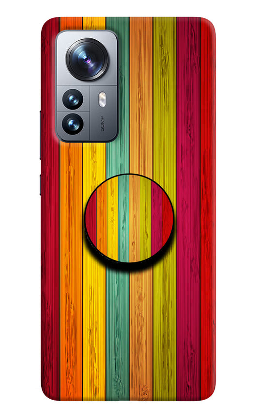Multicolor Wooden Mi 12 Pro 5G Pop Case