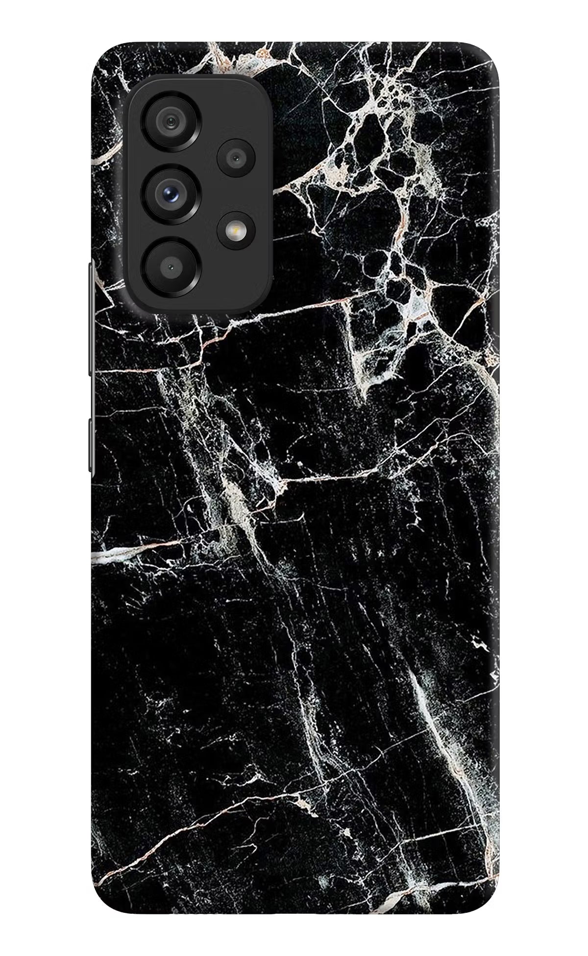 Black Marble Texture Samsung A53 5G Hard Case Back Cover by Casekaro