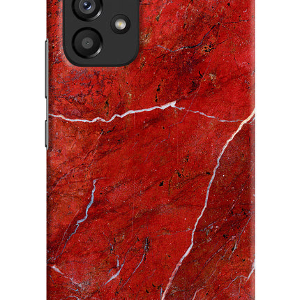 Red Marble Design Samsung A53 5G Hard Case Back Cover by Casekaro