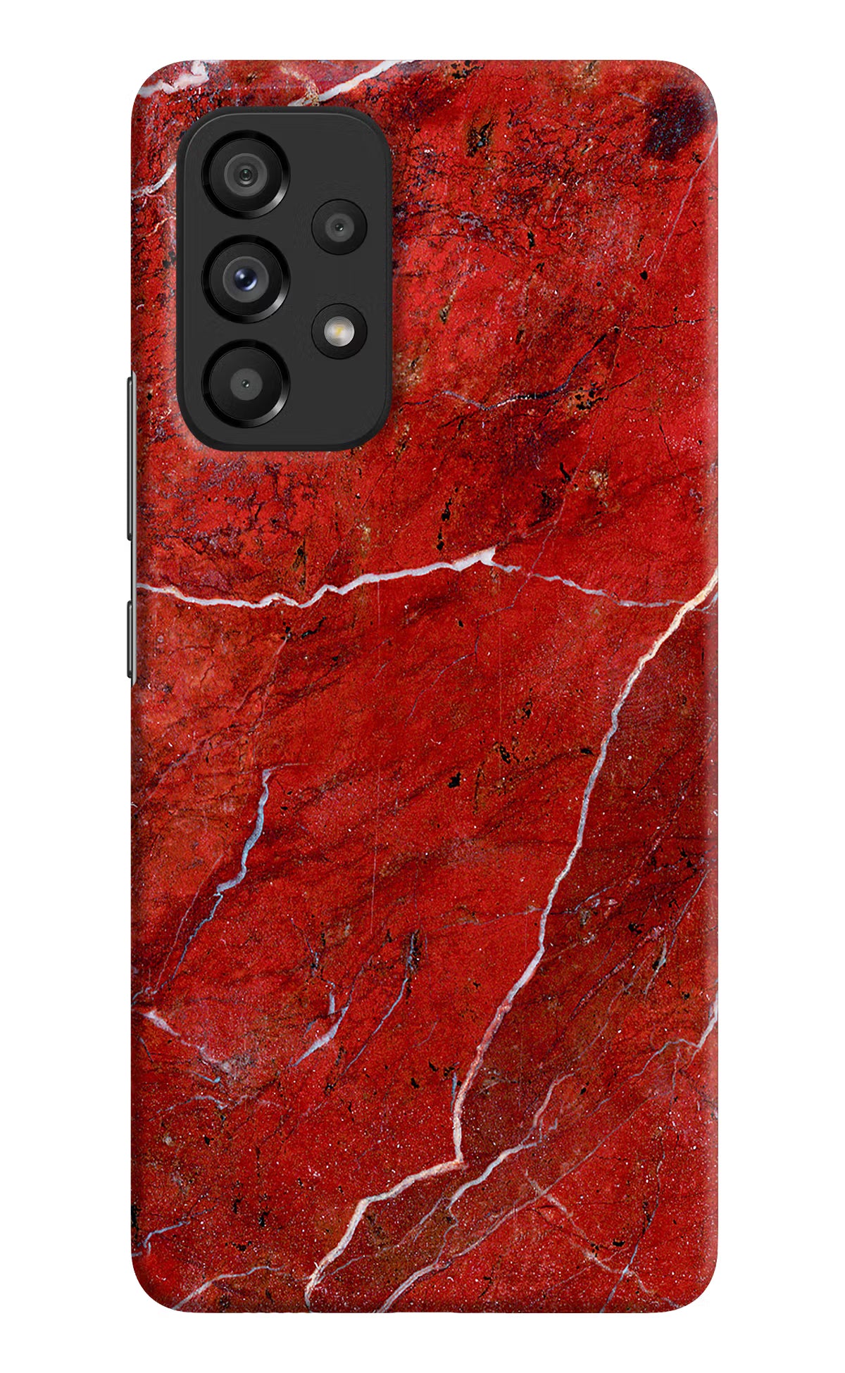 Red Marble Design Samsung A53 5G Hard Case Back Cover by Casekaro