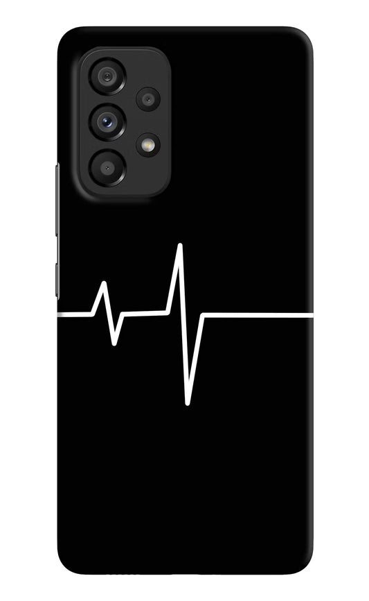 Heart Beats Samsung A53 5G Hard Case Back Cover by Casekaro