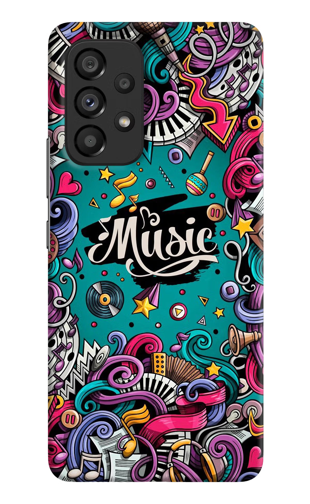 Music Graffiti Samsung A53 5G Hard Case Back Cover by Casekaro