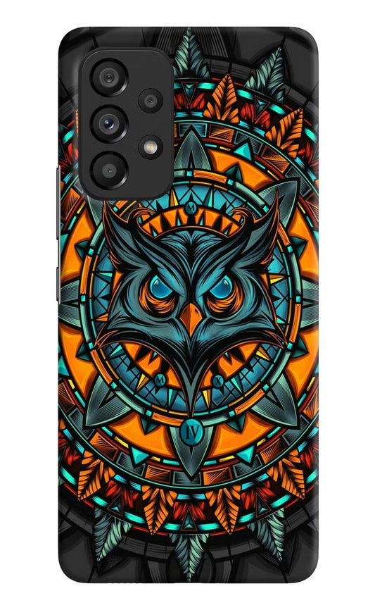 Angry Owl Art Samsung A53 5G Hard Case Back Cover by Casekaro