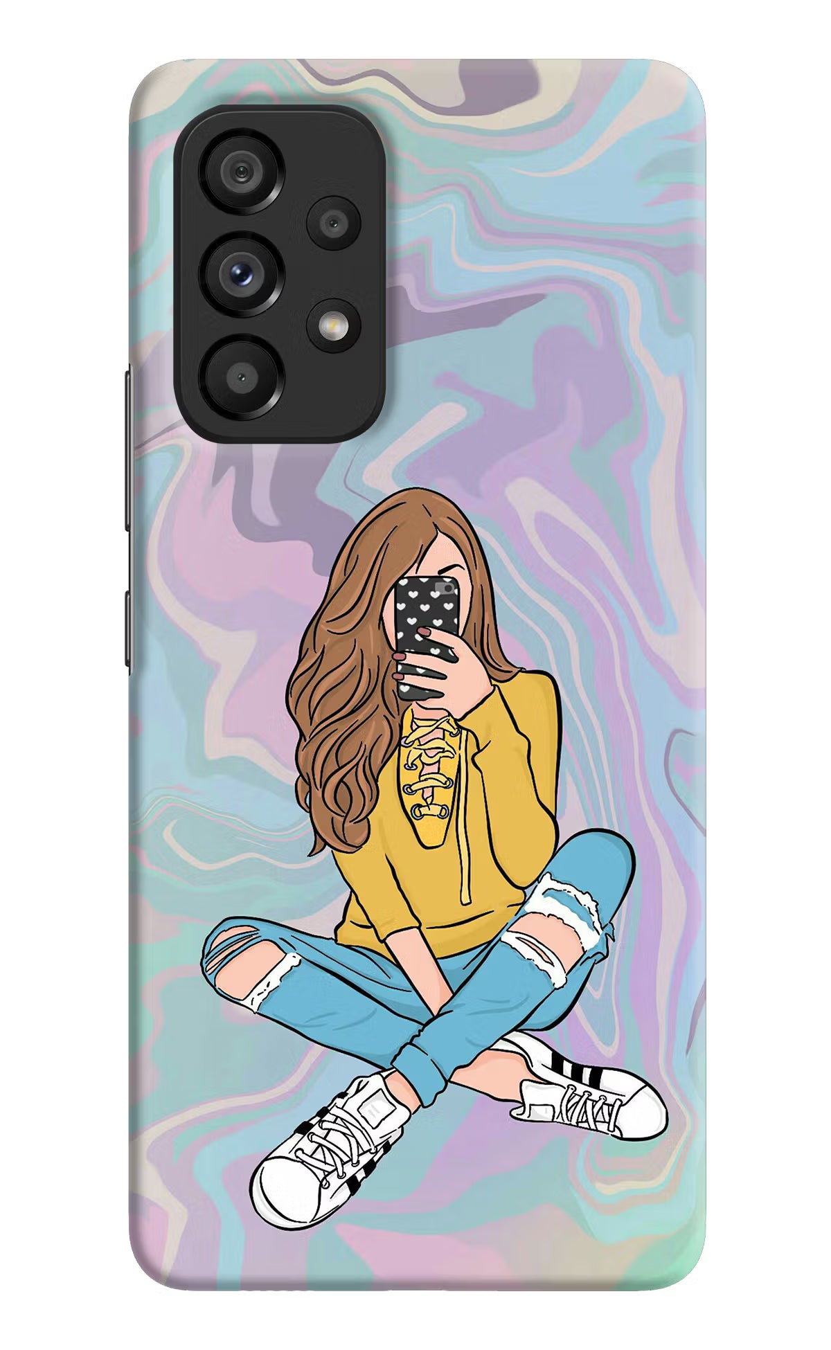 Selfie Girl Samsung A53 5G Hard Case Back Cover by Casekaro
