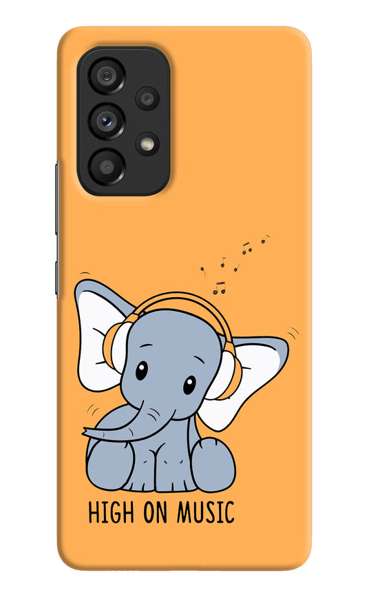 High On Music Samsung A53 5G Hard Case Back Cover by Casekaro