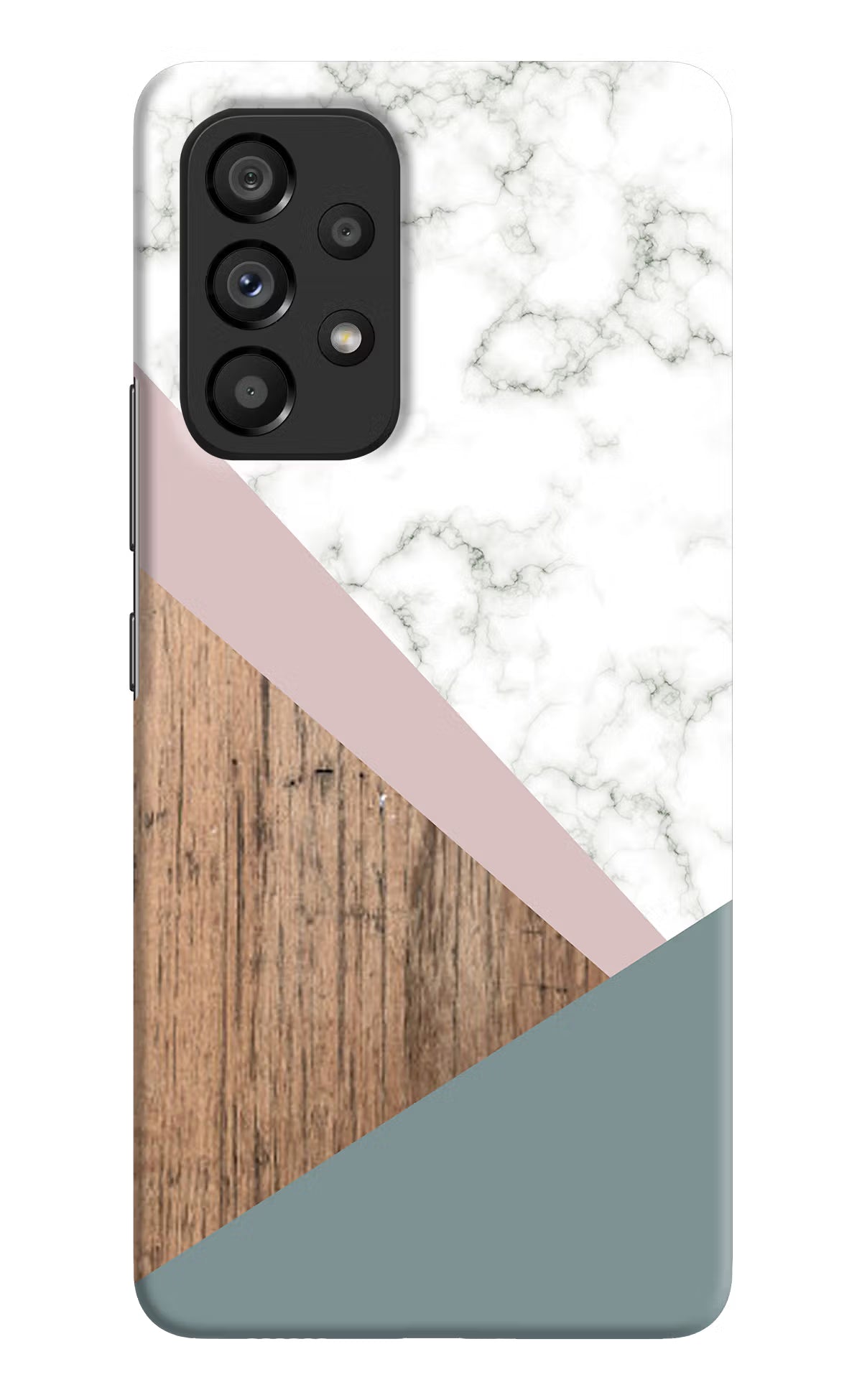 Marble wood Abstract Samsung A53 5G Hard Case Back Cover by Casekaro