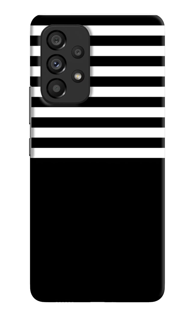 Black and White Print Samsung A53 5G Hard Case Back Cover by Casekaro