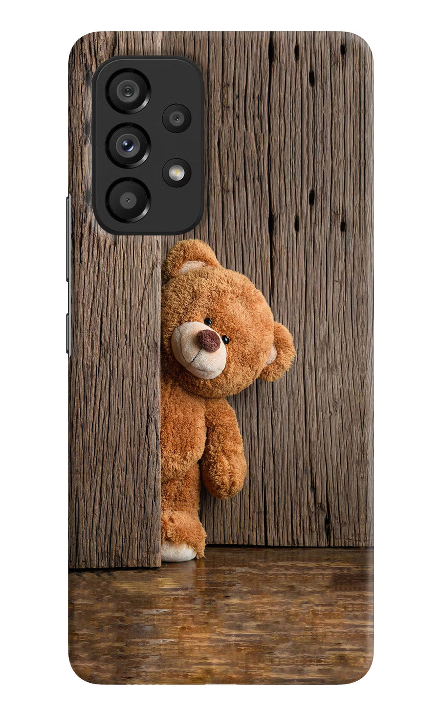 Teddy Wooden Samsung A53 5G Back Cover, Hard case