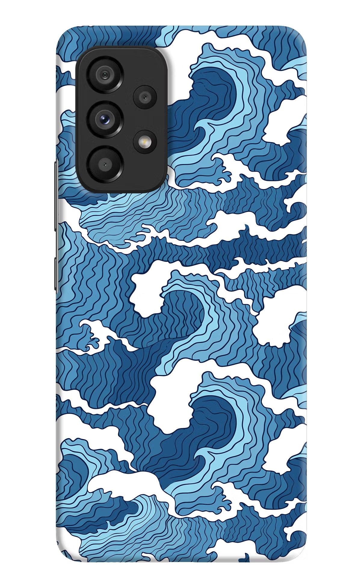 Blue Waves Samsung A53 5G Hard Case Back Cover by Casekaro
