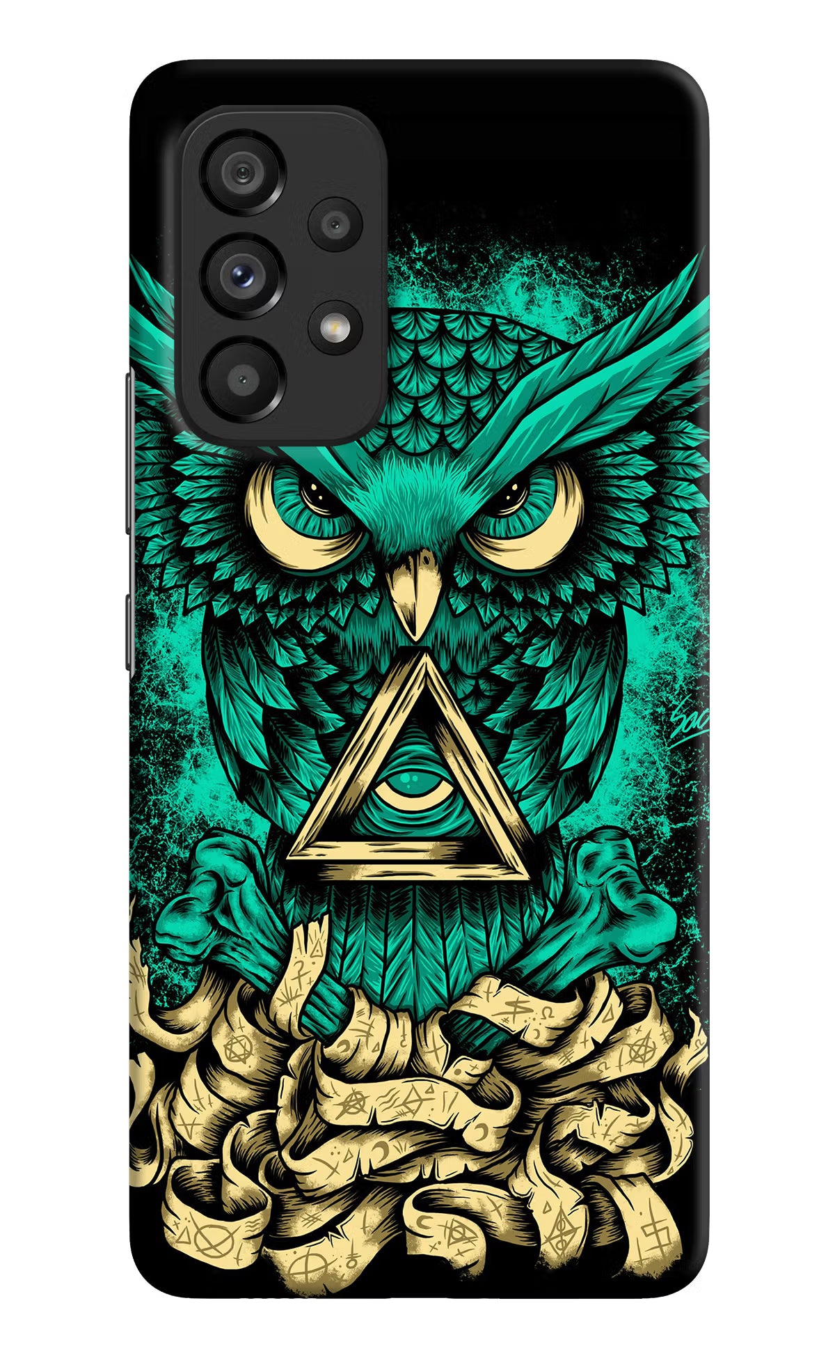 Green Owl Samsung A53 5G Hard Case Back Cover by Casekaro