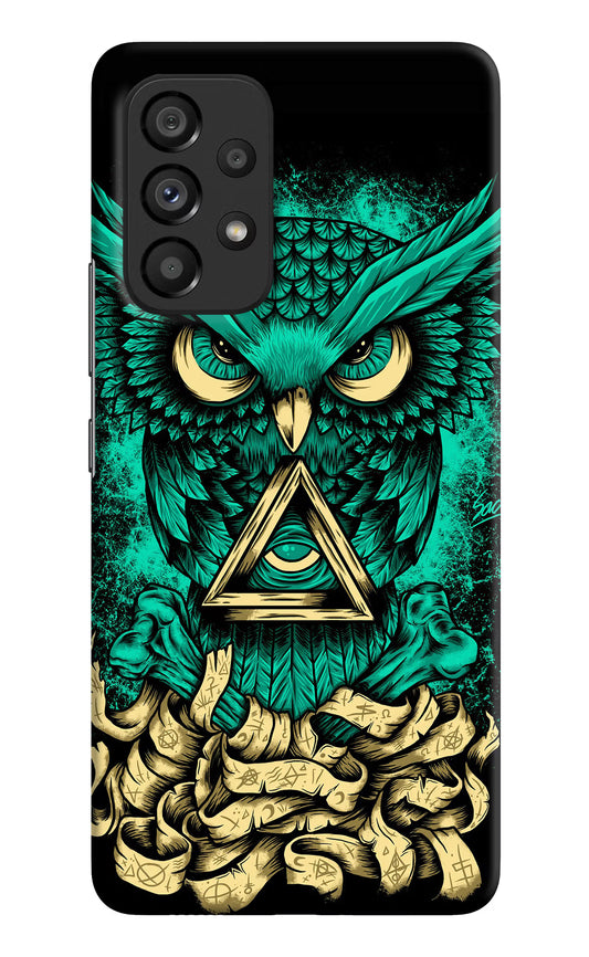 Green Owl Samsung A53 5G Hard Case Back Cover by Casekaro