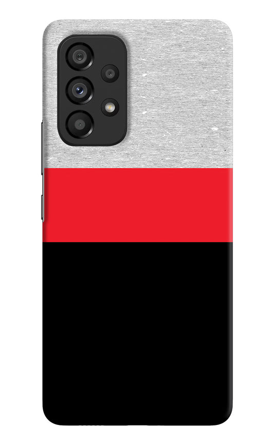Tri Color Pattern Samsung A53 5G Hard Case Back Cover by Casekaro
