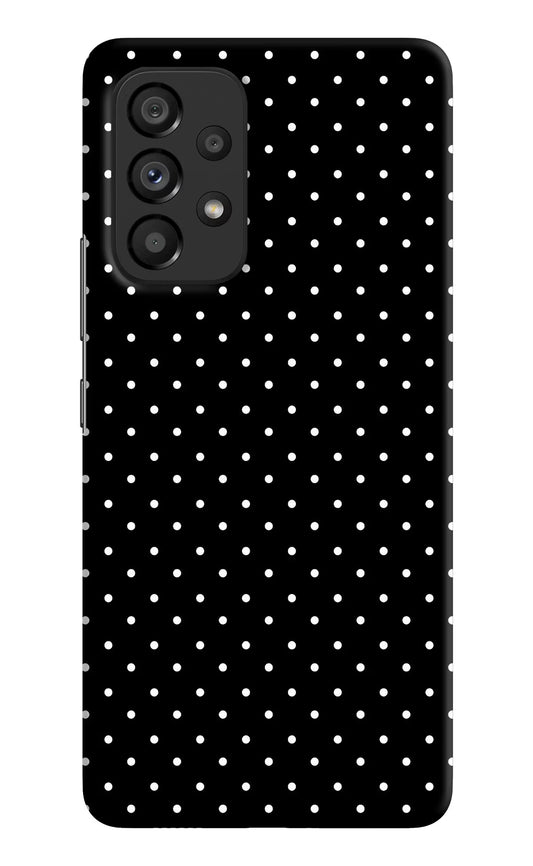 White Dots Samsung A53 5G Hard Case Back Cover by Casekaro
