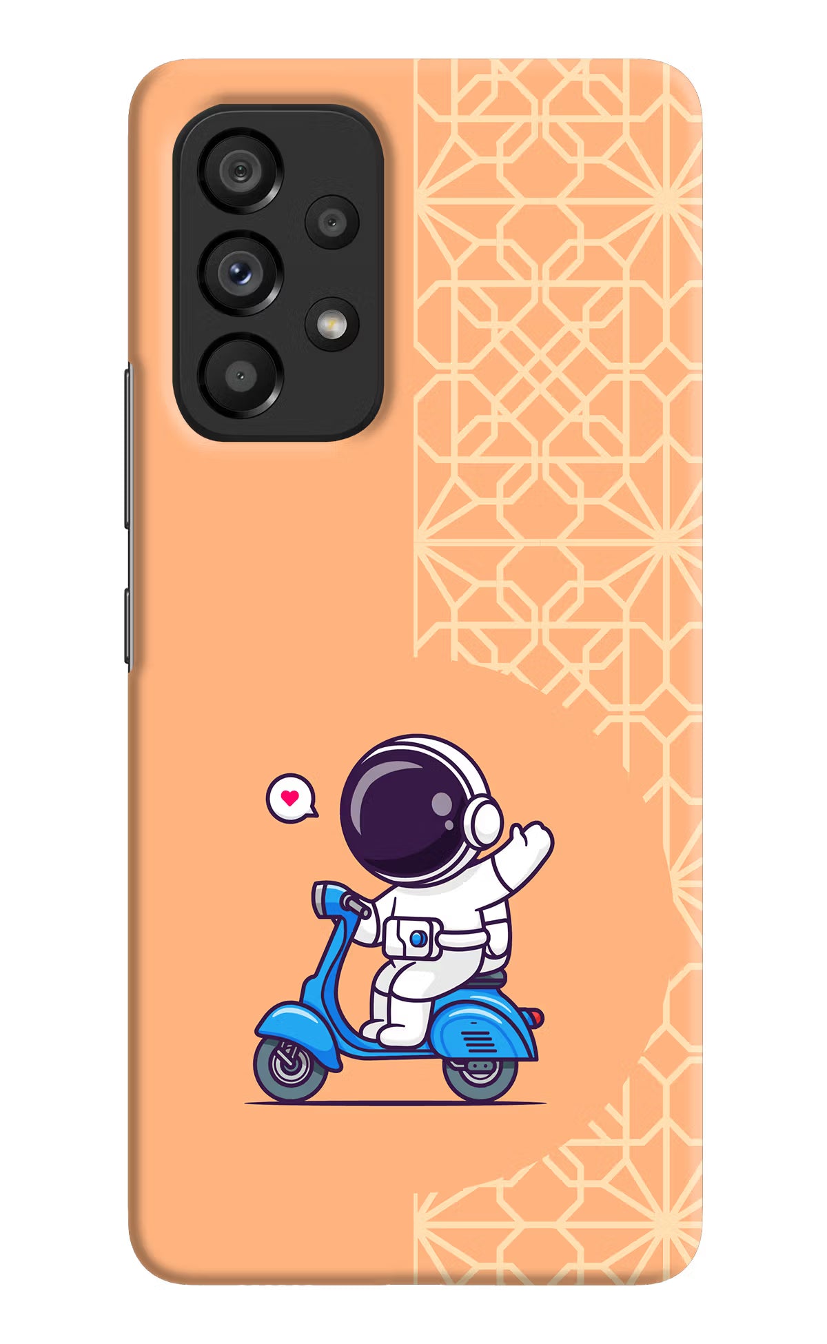 Cute Astronaut Riding Samsung A53 5G Hard Case Back Cover by Casekaro