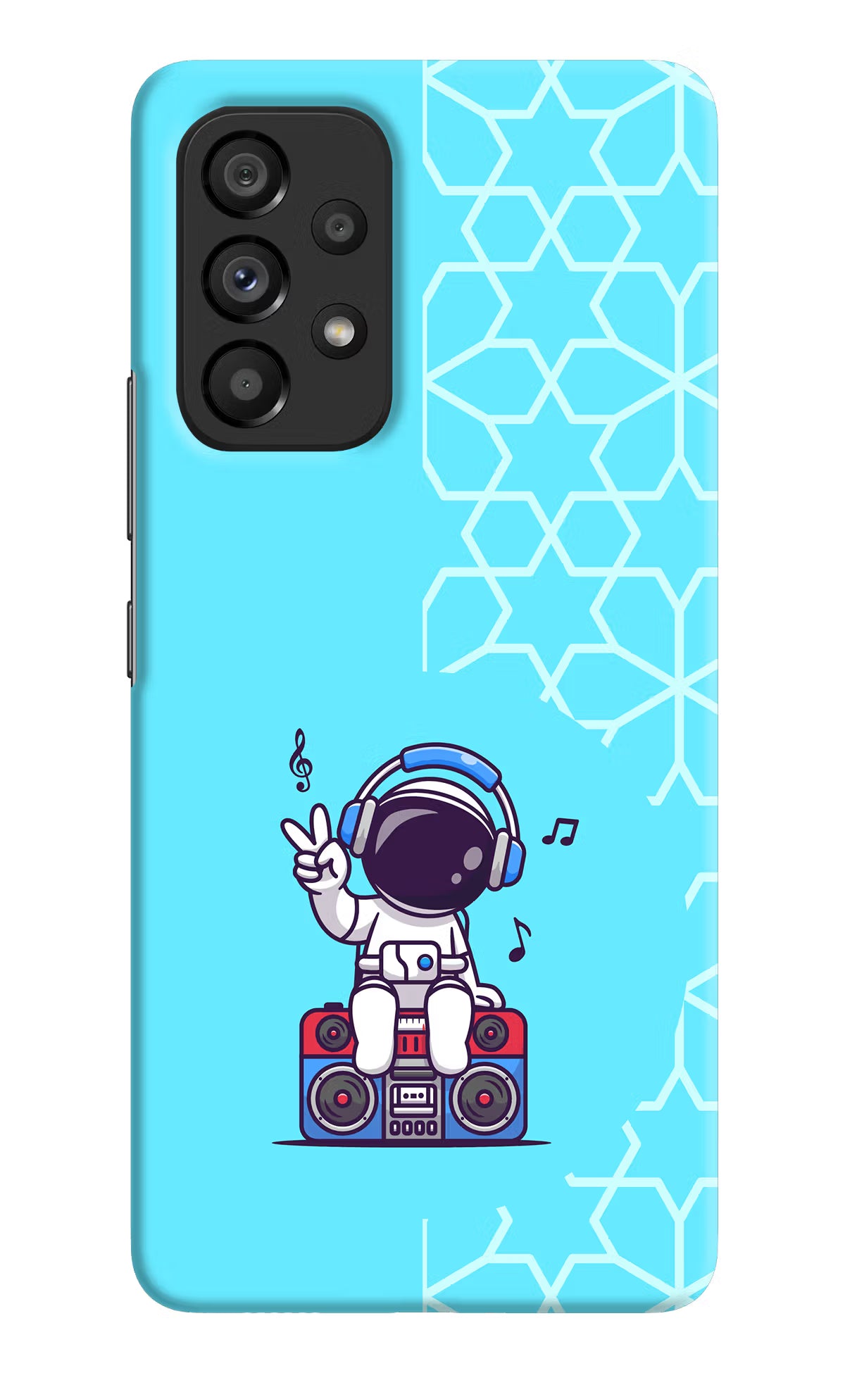 Cute Astronaut Chilling Samsung A53 5G Hard Case Back Cover by Casekaro