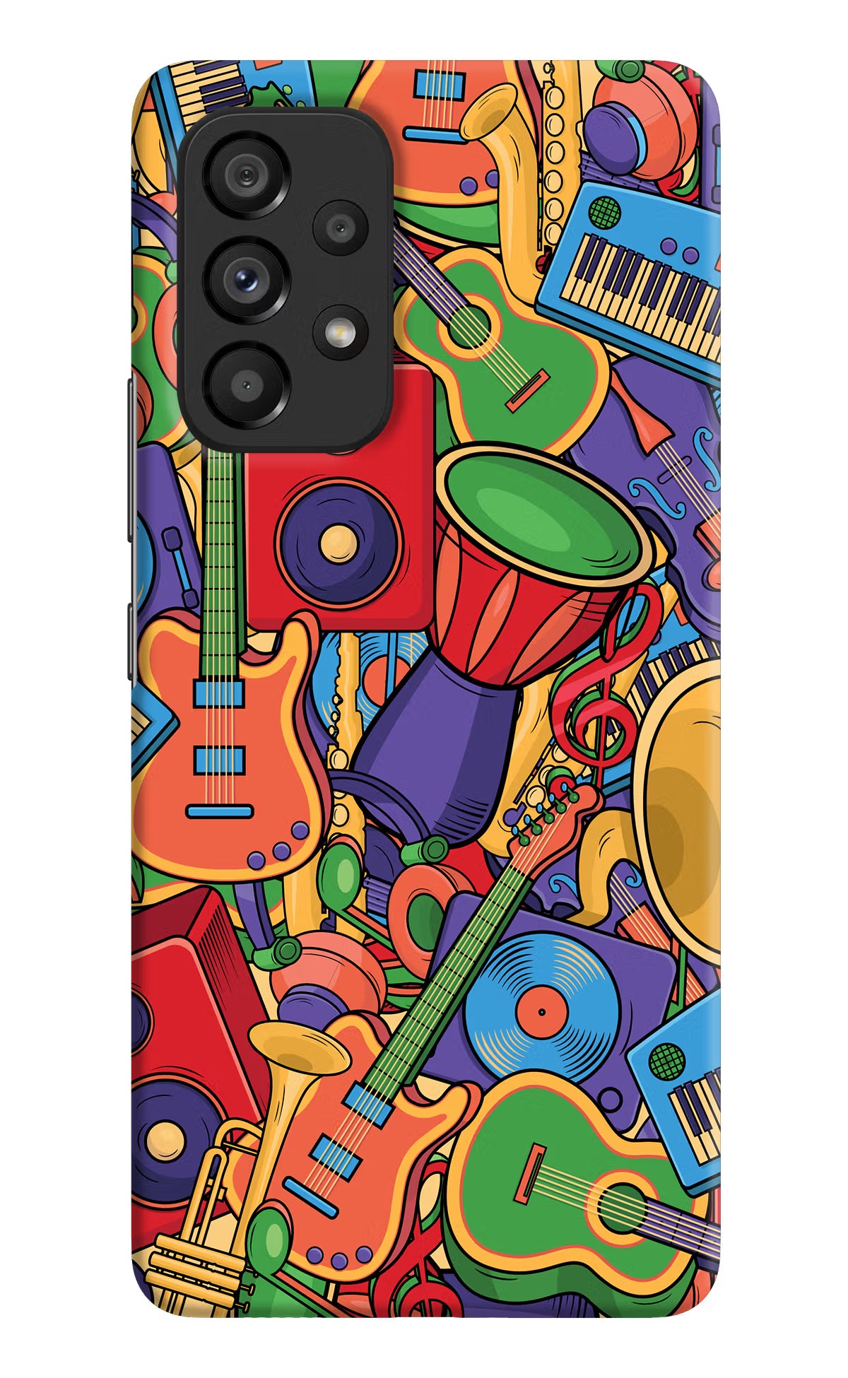 Music Instrument Doodle Samsung A53 5G Hard Case Back Cover by Casekaro
