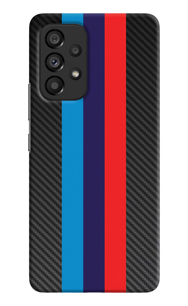 BMW Stripes Pattern Samsung A53 5G Hard Case Back Cover by Casekaro