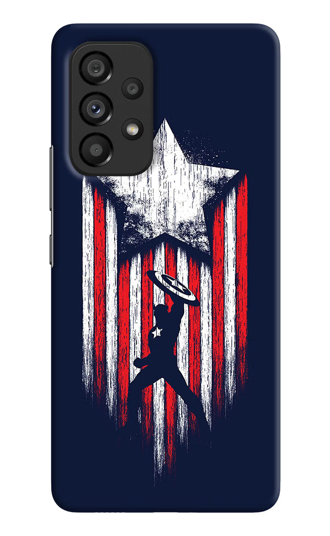 Captain America Marvel Art Samsung A53 5G Hard Case Back Cover by Casekaro