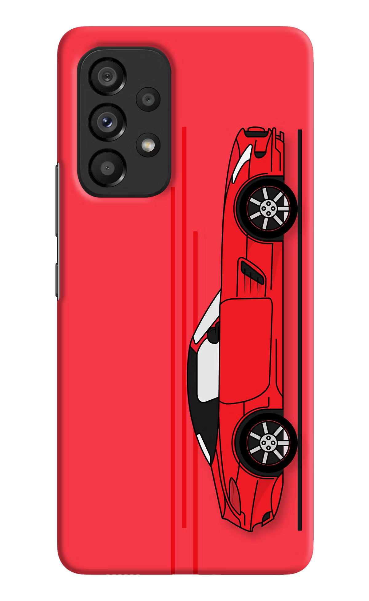 Red Velocity Samsung A53 5G Hard Case Back Cover by Casekaro