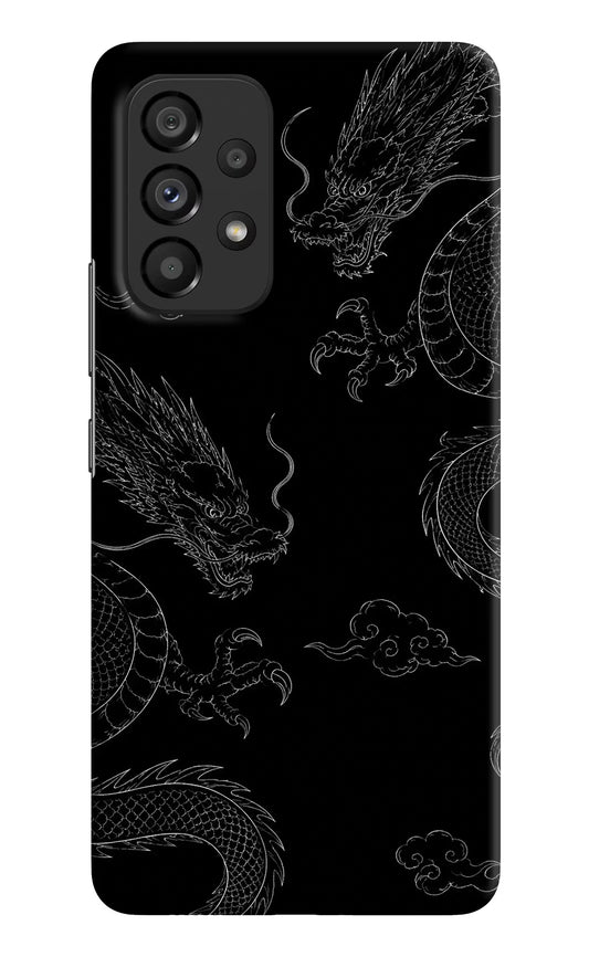 Twin Dragons Samsung A53 5G Hard Case Back Cover by Casekaro