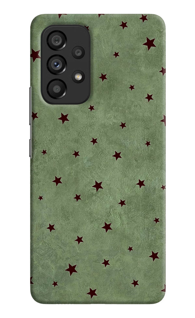 Green Stars Samsung A53 5G Hard Case Back Cover by Casekaro