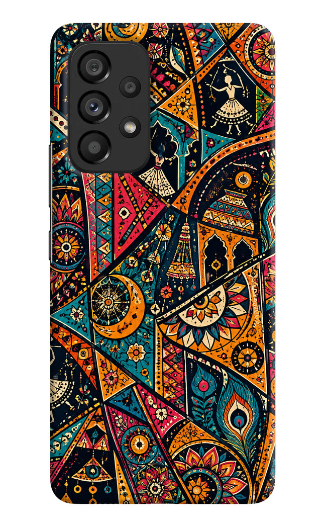 Folk Print Samsung A53 5G Hard Case Back Cover by Casekaro