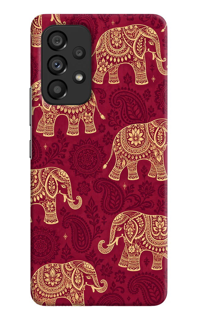 Maroon Elephant Samsung A53 5G Hard Case Back Cover by Casekaro