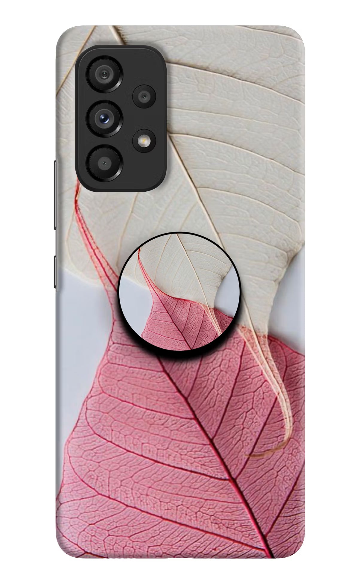 White Pink Leaf Samsung A53 5G Pop Case by Casekaro