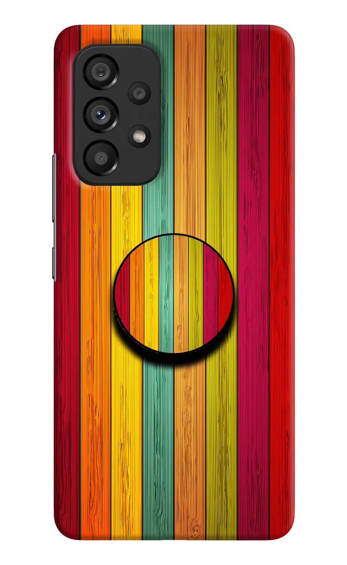Multicolor Wooden Samsung A53 5G Pop Case by Casekaro